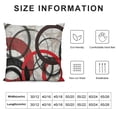 thumbnail image 5 of BANET  Abstract Throw Pillow Cushion Cover, Horizontal Stripe Design and Geometric Circles Rounded Shapes Art Illustration, Decorative Square Accent Pillow Case 12x12in, 5 of 5