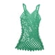 thumbnail image 5 of Vestido ceñido con Lentejuelas Sunnimix para mujer con cuello en V verde, 5 of 8