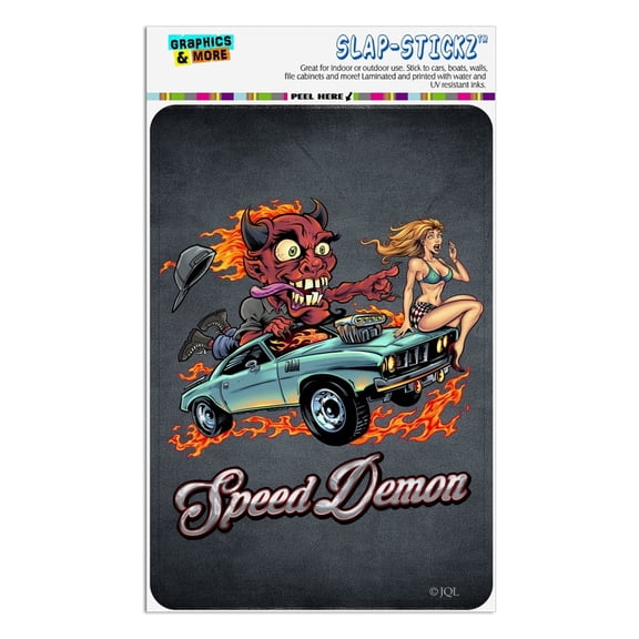 Speed Demon Flaming Hot Rod Home Business Office Sign