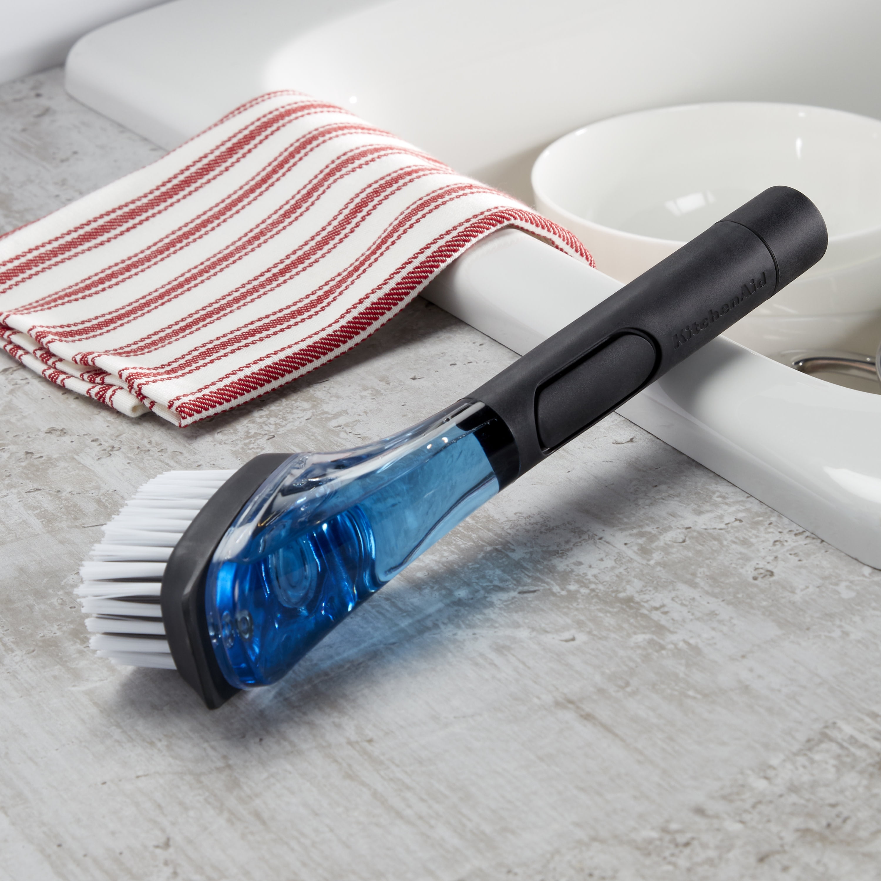 KitchenAid Soap Dispensing Sink Scrub Brush, Color: Onyx Black - JCPenney