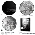 thumbnail image 3 of Designart "Monochrome Coral Plant Beauty III" Coastal Coral Under Water Floater Framed Canvas Prints, 3 of 5