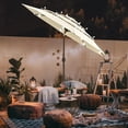 thumbnail image 1 of Yescom 9 Ft 3 Tier Patio Umbrella with Solar Powered LED Crank Tilt Button Aluminum, 1 of 9