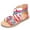 Multi-color B, variant on Berhood Girls Gladiator Sandals Open Toe Strappy Dress Summer Flat Sandals with Back Zipper Gold 13 Little Kid