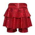 thumbnail image 6 of Gubotare Ruffle Shorts Girls Shorts Set Newborn Baby Girls Shorts Cotton Linen Blend Cute Triangle Shorts 3T 4T (Red,3-4 Years), 6 of 6