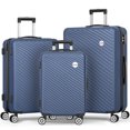 thumbnail image 1 of Sunbee Ensemble de 3 Pcs de Bagages ABS Coque Rigide Cadenas TSA Léger Durable Roues Pivotantes Valise, 1 of 1