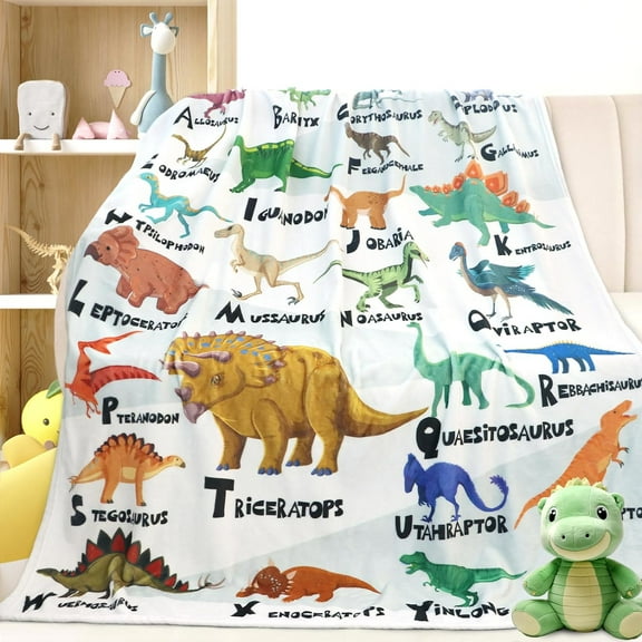 LHSHID Dinosaur Blanket for Boys Soft Cozy Flannel Warm Dinosaur Unique Gifts Dinosaur Room Decor Throw Blanket for Teens Kids for Couch Sofa Bed Dino Blanket for Girls Teens