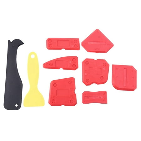 

9 Pieces Silicone Sealant Finishing Tools Smoothing Caulking Tool Kit for Kitchen Bathroom Floor Sealing Red