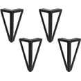 thumbnail image 4 of Paquete de 4 patas de repuesto de metal negro de 15 cm para muebles, armarios, camas, sillas, guardarropas y sofás, 15 cm, negro claro, 4 of 6