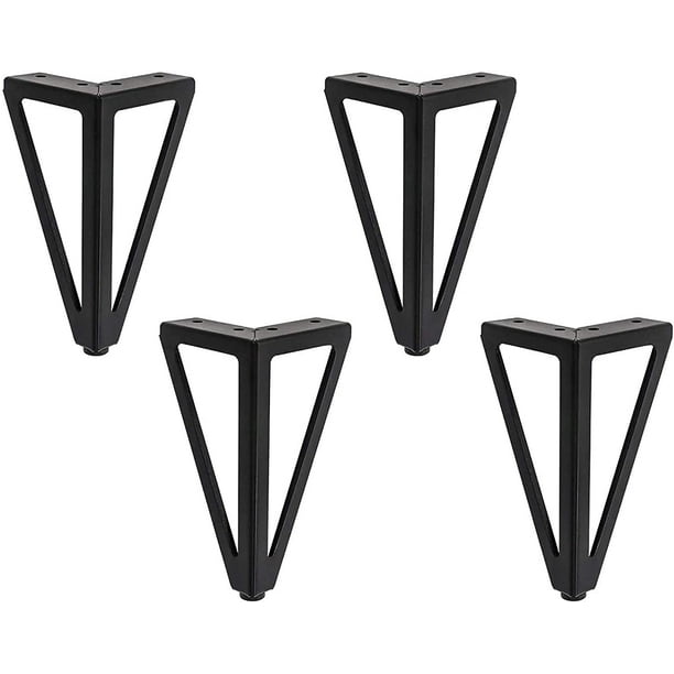 ShenMo 4 Packs Furniture Legs, Metal Table Legs, 15cm Black Furniture