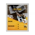thumbnail image 2 of M&T Displays Snap Poster Frame 11x14 Inch Silver 0.79" Aluminum Profile Easy Front Loading Wall Mounting Photo Picture Document Sign Holder Mitered Corner Anti Glare Cover, 2 of 8