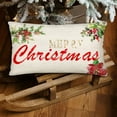 thumbnail image 5 of Christmas Throw Pillow Covers 12x20 Inch Merry Christmas Lumbar Cushion Case Decorations Farmhouse Mistletoe Holly Blessings Xmas Pillows Decorative for Sofa Winter Home Decor, 5 of 5