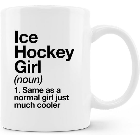 Hockey Girls Gifts Mug - Funny Hockey Girl Definition Coffee Mug, Hockey Gifts For Girls, Ice Hockey Gifts, Hockey Gifts For Girls, 11oz Ceramic Coffee Mug