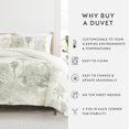 thumbnail image 5 of Noble Linens Parbor Stripe Eucalyptus 3 Piece Patterned Duvet Cover Set, Twin, 5 of 7