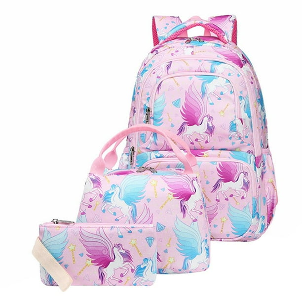 Juego De Mochilas Escolares Universales De 3 Piezas Mochilas Para Niños Y Niñas Mochila De Lona Ligera Con Bolsa De Almuerzo Y Bolsa De Lápices Serendint AP007983-03