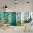 thumbnail image 6 of Red Lantern 4 ft. Short Van Gogh Canvas Folding Screen - Almond Blossoms/Wheat Field, 6 of 7