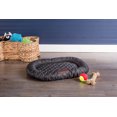 thumbnail image 2 of Contemporary Home Living 22" Black Border Small Oval Quilted Cushion, 2 of 10