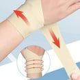 thumbnail image 3 of 1Pc Wrist Guard Fasten Tape Breathable Ultra-thin Sweat Absorption with Thumbhole Pain Relief Extra Soft Moisture Wicking Sports Wristband Wrist Wrap Sports Supplies-Beige,Right Hand, 3 of 8
