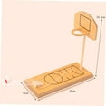 thumbnail image 2 of Mini Wooden Basketball Desktop Game - Khaki, Stress Relief, Easy Assembly - for School/Office Play, Family Parties, Tabletop Decoration, 2 of 8