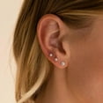 thumbnail image 6 of Titanium Earrings Push-in Threadless Flat Back Stud Earrings for Women Men, Cartilage Earring Hypoallergenic Cubic Zirconia Earrings Studs for Helix Tragus Piercing Jewelry, 6 of 7