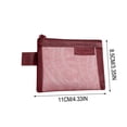 thumbnail image 3 of Vintage Transparent Mesh Storage Coin Purse - Portable Mini Bag for Lipstick, Cards & Travel, Lightweight Daily Carry Pouch, Red, JKODE, 3 of 8
