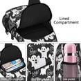 thumbnail image 4 of Sling Backpack,Black Halloween Ghosts with Boo Sling Bag with Water Bottle Holder,Waterproof Sling Bag for Men/Women with Headphone Jack for Hiking,Travel, 4 of 6