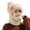 Beige, variant on Thickened Plush Knitted Hat with Neck Gaiters Face Cover Cold Weather Protection Pullover Russian Hat for Winter Outdoor