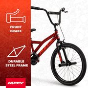 Huffy 20 Schema BMX-Style Bike, Fits Riders 44”+, Red, Kids/Teens, Unisex