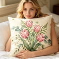 thumbnail image 7 of Darzheoy Floral Pattern Pillow Covers Set, Vintage Breathable Decorative Microfiber Pillow Covers, 2 Pack Pillowcase, Soft Throw Cushion Cover for Living Room, Bedroom, Car, Home, Office, 7 of 7