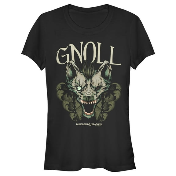 Junior's Dungeons & Dragons Gnoll Monster Portrait Graphic Tee Black X Large