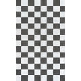 thumbnail image 2 of JONATHAN Y Meadow Grace Polypropylene Bishop Geometric Checker Waterproof Reversible Foldable Plastic Straw Outdoor Area Rug for Patio with Handheld Bag, 9' x 12', Gray and White MDW103B-9, 2 of 9