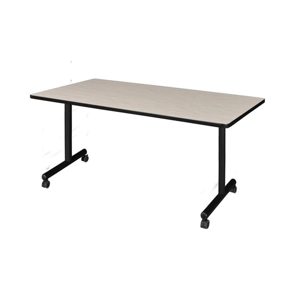 Regency Kobe 66 x 30 in. Mobile T-Base Training Seminar Table- Maple