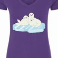 thumbnail image 4 of Inktastic Harp Seal Women's V-Neck T-Shirt, 4 of 5