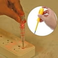 thumbnail image 5 of Voltage Tester AC 150500V Contact Electrical Detector Slotted Screwdriver Neon Tube, Yellow, 5 of 5