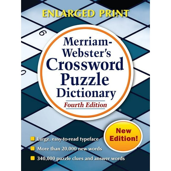 Merriam-Webster's Crossword Puzzle Dictionary: Fourth Edition, Enlarged Print Edition, (Paperback)
