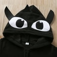 thumbnail image 3 of 2Pcs Toddler Baby Halloween Outfits Kids Long Sleeve Hooded Top Batsuit + Long Pant Set, 3 of 7