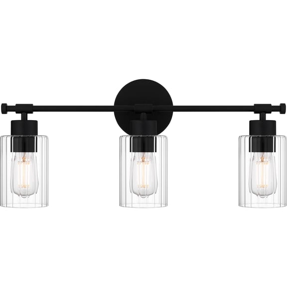 Caputo 3-Light Matte Black Bath Light