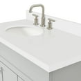 thumbnail image 2 of Ariel Hamlet 43 In. Left Offset Oval Sink Vanity With White Quartz Countertop In Grey, 2 of 11