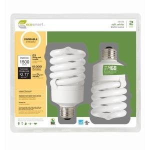 UPC 762148194682 product image for EcoSmart 23-Watt (100W) Dimmable Soft White CFL Light Bulb (2-Pack) | upcitemdb.com