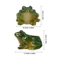 thumbnail image 2 of Worgeous Ceramic Frog Frogs Shape Flower Pot Green 1Set, 2 of 8