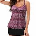 thumbnail image 1 of NIEWTR Women's Cute Floral Print Swimsuits V Neck Tummy Control Tankini Set(Red,M), 1 of 8