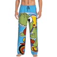 thumbnail image 5 of Mens Pajama Pants, Funny Dinosaur Riding Motorcycle Soft Sleep & Lounge Pants for Men, Cuteness Casual PJ Bottoms Pants with Pockets, 5 of 7