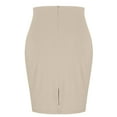 thumbnail image 5 of CaComMARK PI Women's Pencil Skirt Work Leisure Business Skirt Elastic Waist Stretch Bodycon Midi Basic Knee Length Pencil Skirt Khaki S(S), 5 of 6