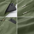 thumbnail image 5 of Garbnen Shorts Men Cargo Elastic Waist Wide Leg Men's Hiking Shorts Outdoor Running Summer Lightweight Big and Tall Mens Bermuda Shorts with Zipper Pockets Green XL, 5 of 5