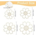 thumbnail image 2 of 4 PCS Boho Wooden Hollow Flower Pendant Daisy Carved Design Wall Hanging Art Woven Rattan Texture Wall Sign Decoration for Home Office Garden Restaurant Living Room Bedroom DIY, 2 of 6