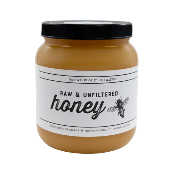 TJO Bees Raw and Unfiltered Honey - 80 oz (5 lb) Jar