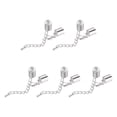 thumbnail image 1 of Unique Bargains 10Sets 9mm Leather Cord End Caps with Lobster Clasps & Extender Chain for DIY, Rhodium Tone, 1 of 7