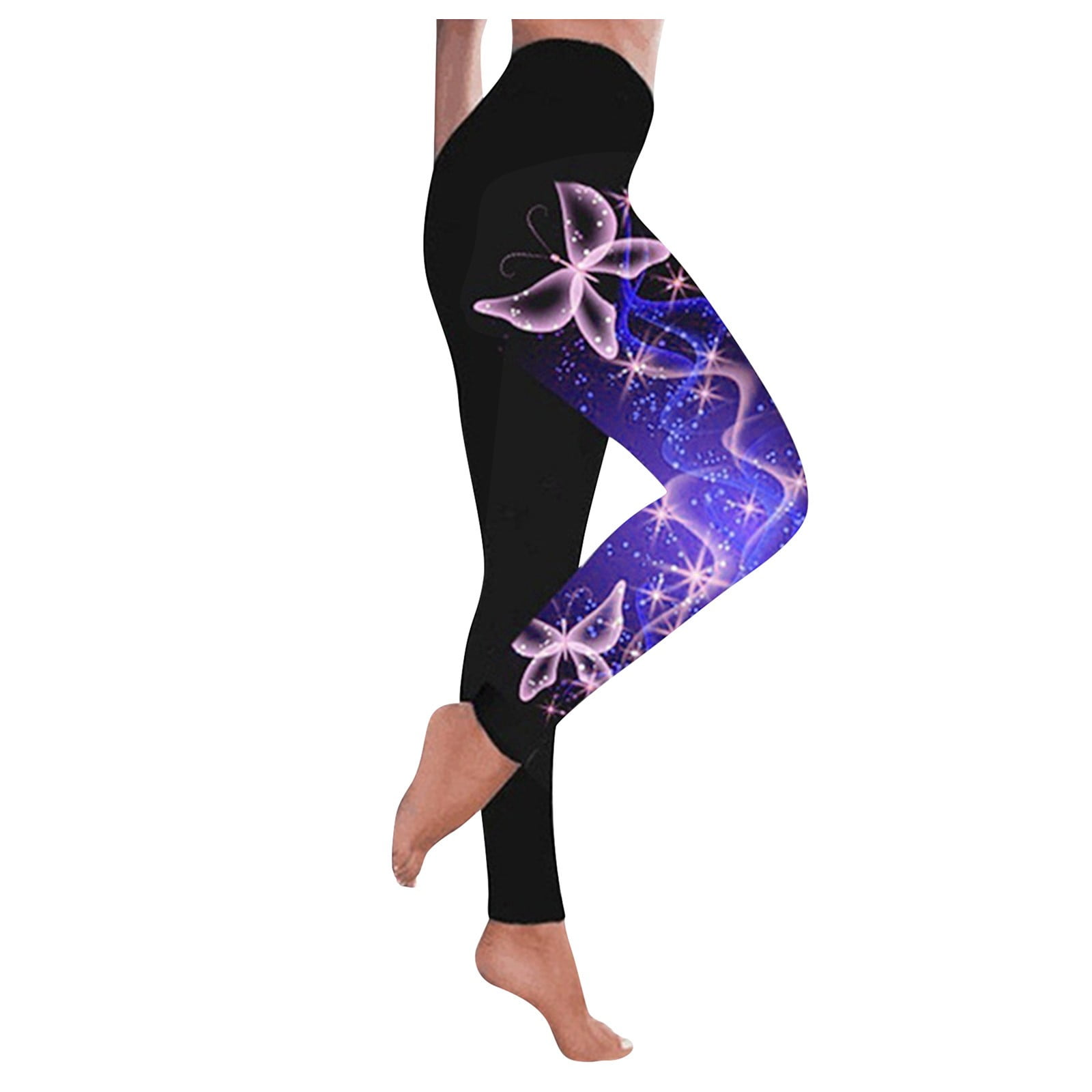 ASEIDFNSA Danskin Leggings for Women With Pockets Shiny Leggings Print Yoga Women Waist Pants