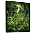 thumbnail image 2 of Designart "Chive Symphony Herbs I" Floral Framed Wall Art - Traditional Green Herbs Living Room Framed Canvas Art, 2 of 6
