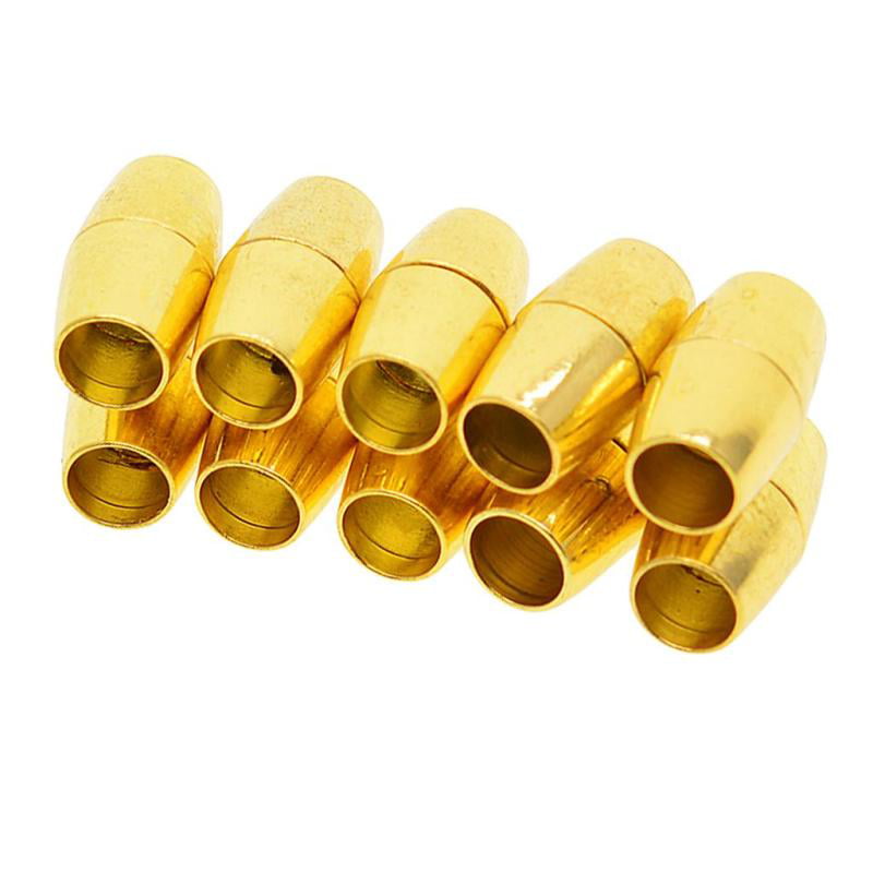 10 Sets Brass Glue In Barrel Magnetic Clasps Leather Chain Jewelry Findings DIY 