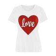 thumbnail image 4 of CaComMARK PI Christmas Clearance Sale Valentine's Day Shirt for Women Plus Size Short Sleeved Crew Neck Hearts Print Casual Top Shirt White 14(3XL), 4 of 4